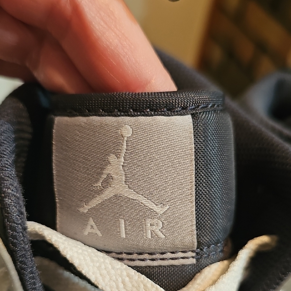 Nike Air High-Top Gray and White Sneakers - Picture 5 of 7